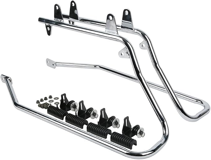 XFMT Vivid Black 5" Stretched Extended Saddlebags Hard Saddle Bags W/Chrome - Image 7