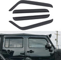 Set of 4 Front+Rear Smoke Sun/Rain Guard Outside Mount Tape-On Acrylic Window by LQQDP