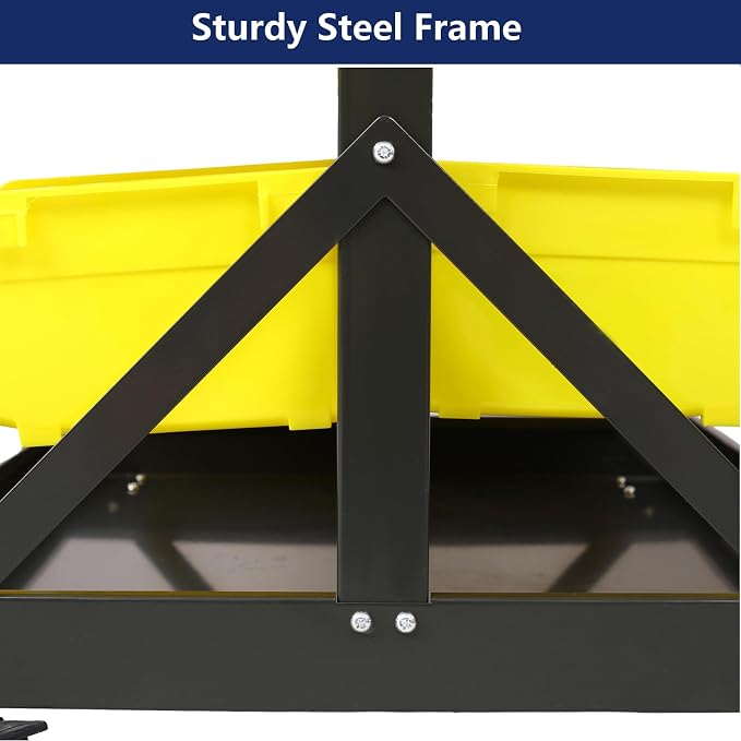 90 Parts Bin Rack Garage Storage Unit 9 Tiers System Steel Shelf - Image 7