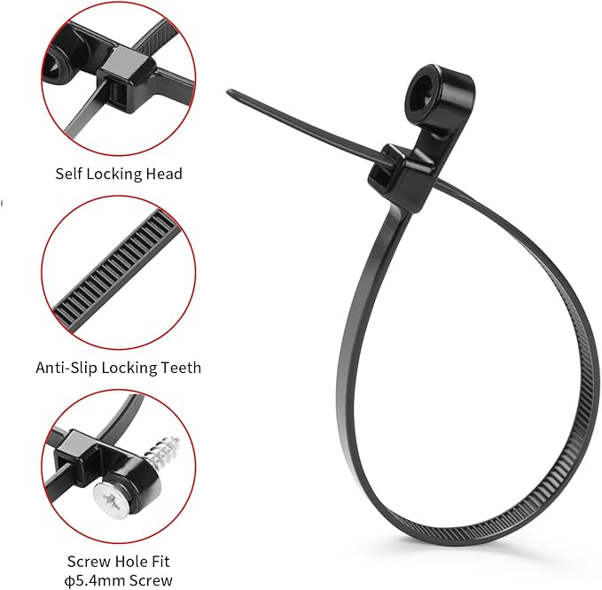 200 PCS 14 inch Black Zip Ties - Image 4