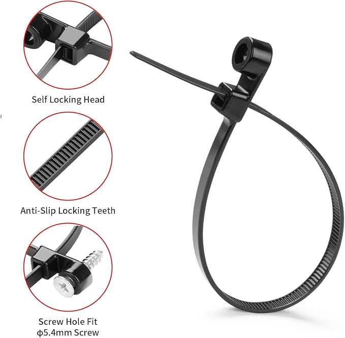 200 PCS 12 inch Black Zip Ties - Image 3