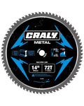 CRALY 14 Inch 72 Teeth Steel and Ferrous Metal Cutting Circular Saw Blade by CRALY