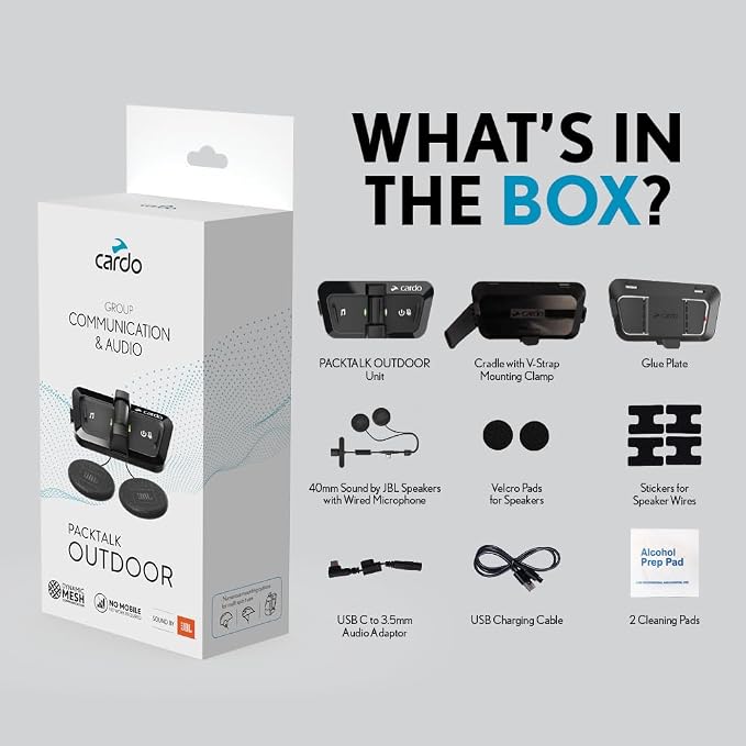 Cardo PACKTALK Outdoor Helmet Communication System, Snowboard and Cycling - Image 7