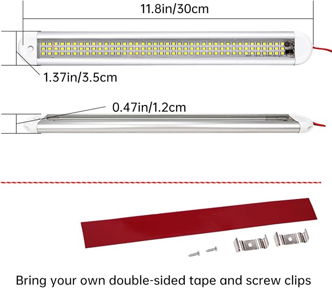 Enclosed Trailer 12v Led Light Bar, 120Leds 1500lm 8W DC 12 Volt Led Strip - Image 5