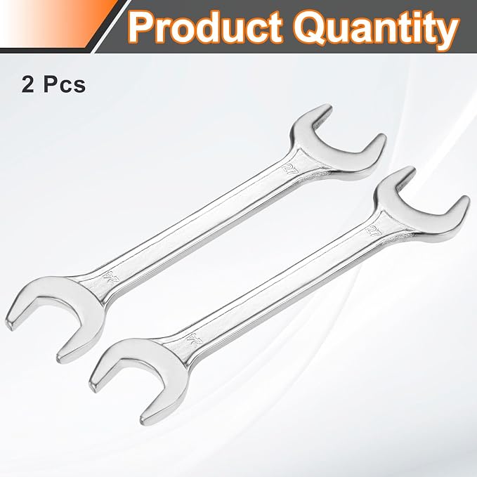 HARFINGTON 2pcs Double Open End Wrench 24mm x 27mm Metric 15 Degree Offset - Image 3