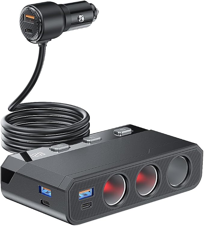 YANTU Cigarette Lighter Adapter 345W, Car Cigarette Lighter Splitter by YANTU