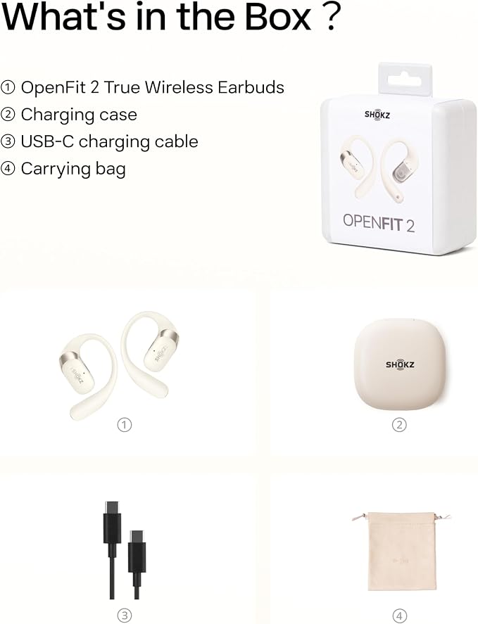 SHOKZ New OpenFit 2 Open-Ear Headphones, True Wireless Bluetooth Earphones - Image 11