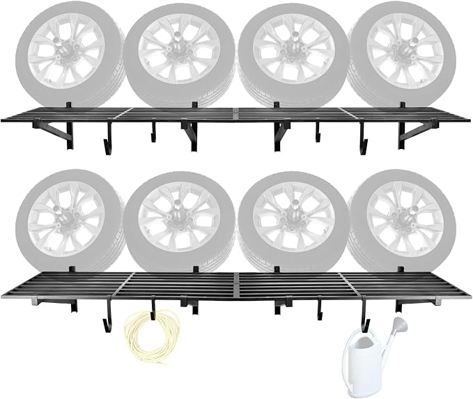 2 Pack Heavy Duty Garage Wall Shelving, Holds 200 lbs Each, Garage Shelving - Image 8