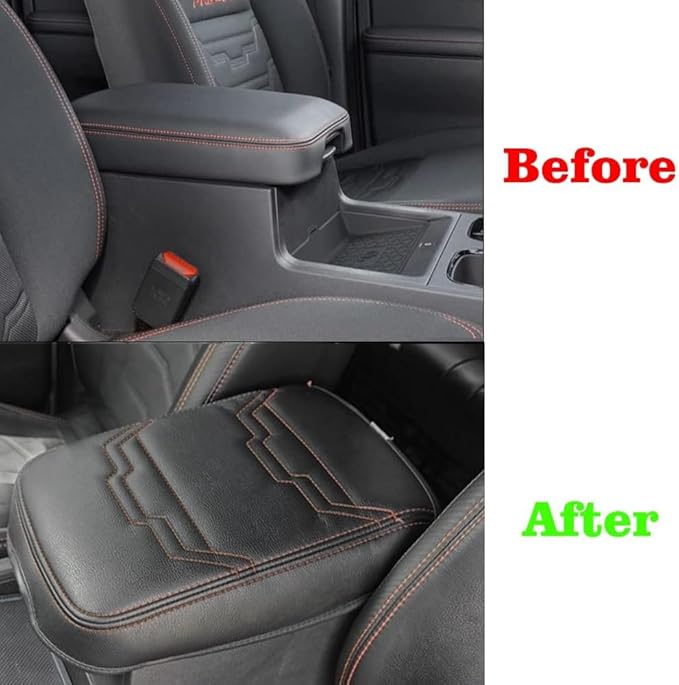 Muslogy for Frontier Center Console Pad Armrest Box Cover Vegan Leather Soft - Image 5