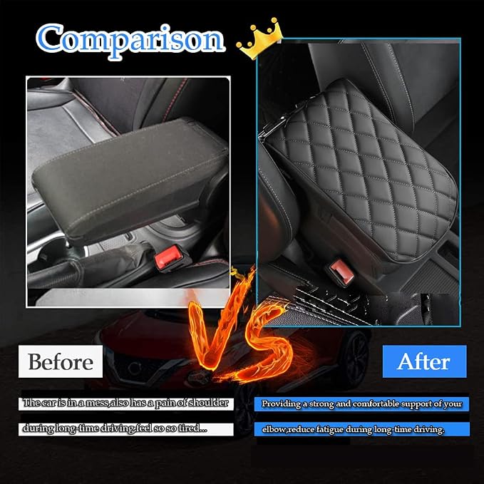 Car Center Console Pad, Memory Foam Car Armrest Cushion, Auto Armrest Pad - Image 7