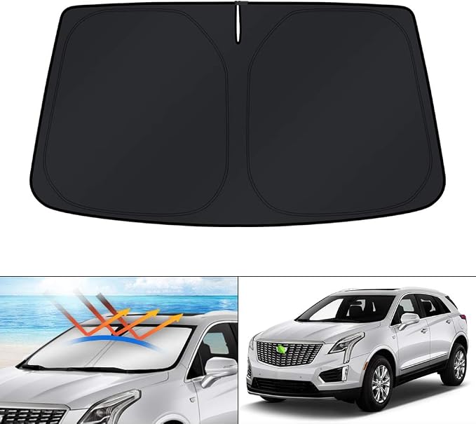 KUST Windshield Sun Shade for 2017-2024 2025 Cadillac XT5 Accessories Window by KUST