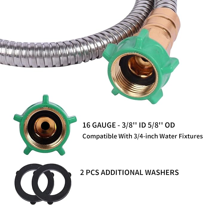 Metal Short Garden Hose 1 ft - Image 2