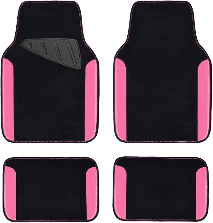 CAR PASS Rainbow Waterproof Universal Fit Faux Leather Car Carpet- Anti-Slip by CARPASS