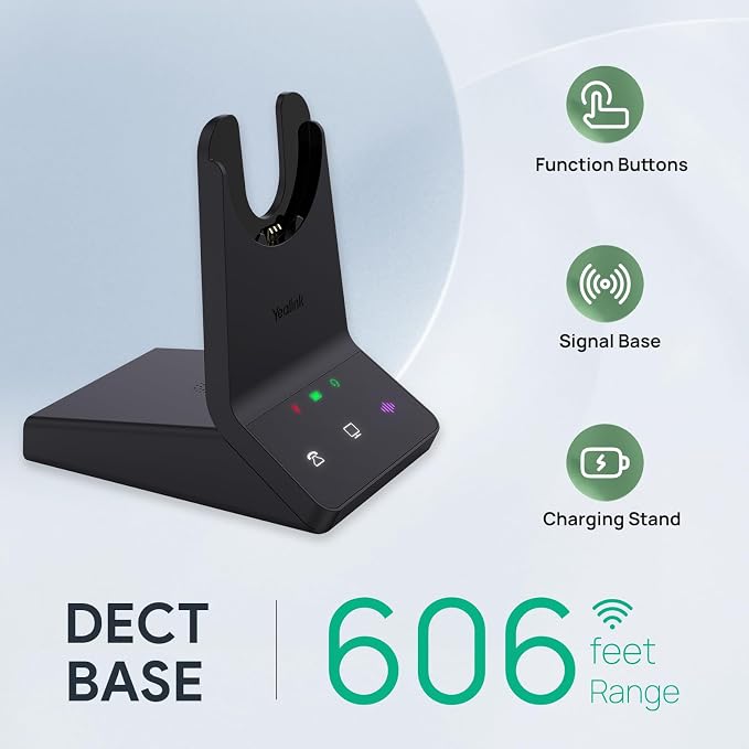 Yealink WH64 DECT & Bluetooth Dual UC Zoom Wireless Headset, 606 ft Range On - Image 3