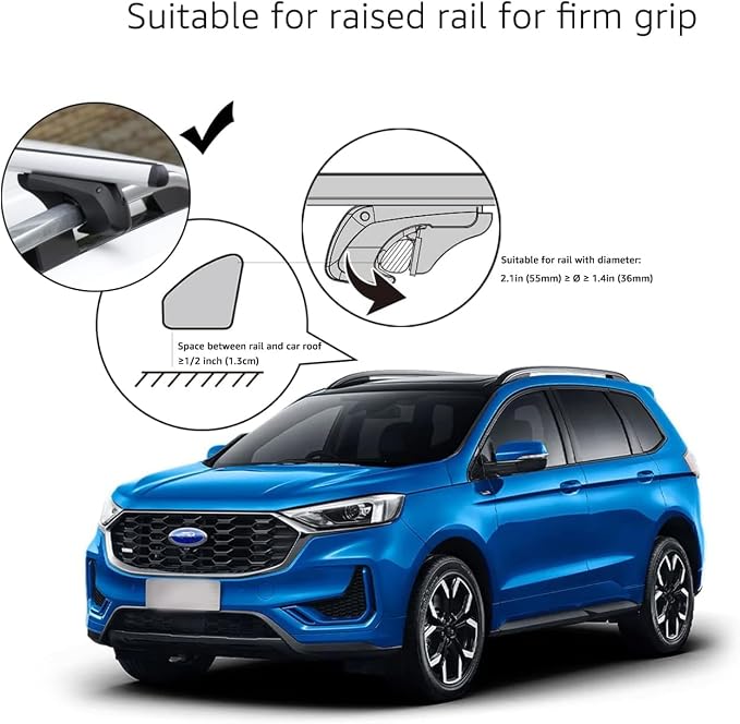 Amazon Basics Cross Rail Roof Rack, 56 inches, Fits up to 49.6" Spans between - Image 6