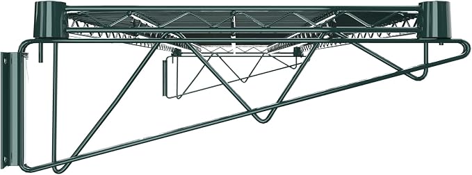 18" x 60" Green Epoxy Wire Wall Mount Shelf - Image 5