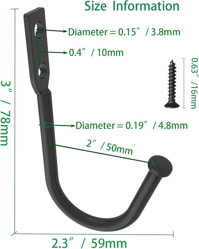 Wall Hooks Coat Hook Robe Hanging Robe & Towel Hooks, Utility Hooks Indoor - Image 4