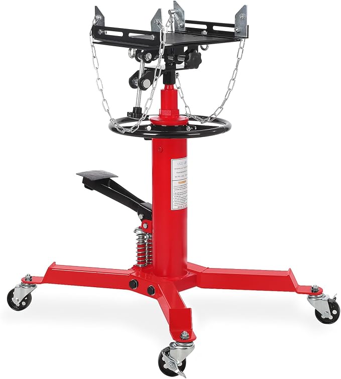 Dual Plunger Hydraulic Transmission Jack 1322lbs Capacity, 33.5"-69" High Lift by JustSmart