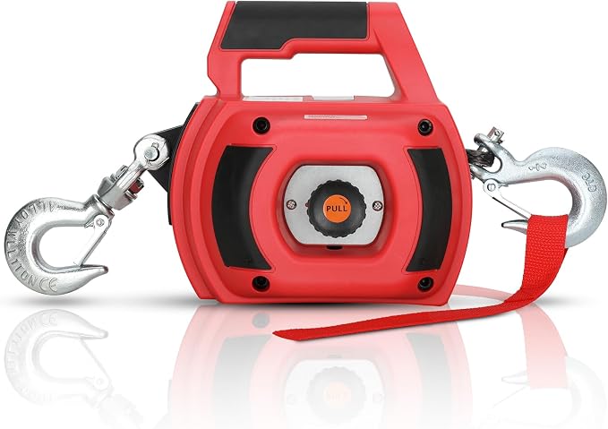 Portable Drill Winch of 1000 Lbs, Rotate The Hook 360 Degrees, by Lonsge