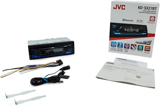 JVC KD-SX27BT Car Stereo with Bluetooth, 100W Digital Media Receiver, 1.5A USB - Image 8