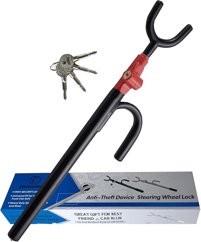 Steering Wheel Lock Anti-Theft car Device Car Wheel Locks Heavy Duty Vehicle by Dodomes