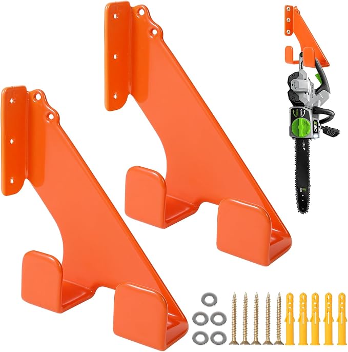 Chainsaw Hanger, Heavy Duty Chainsaw Hanger, 2 Pack Wall Mount Rack, Durable by Dongxw