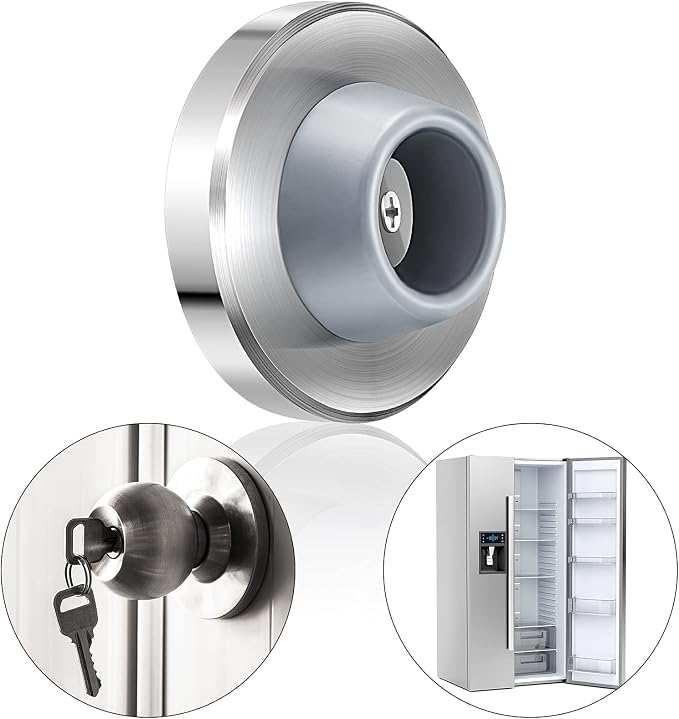 Blulu Concave Wall Door Stopper Door Bumper Stainless Steel Wall Protector - Image 5