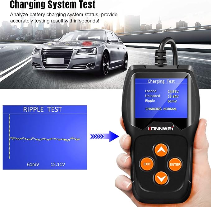 KONNWEI KW600 Car Battery Tester 12V Professional 100-2000 CCA Automotive - Image 6