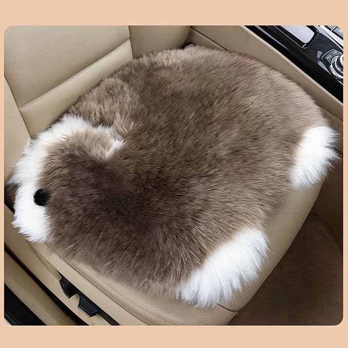 Genuine Wool Car Seat Cushion Comfort Style，Adorable Sheep Shaped Cushion by FUNTALE
