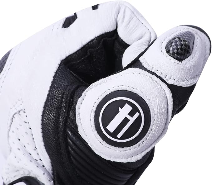 Harssidanzar Leather Motorcycle Gloves - Image 5