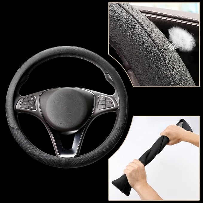 COFIT Breathable Car Steering Wheel Cover 15 inch Auto Universal Leather Wrap - Image 3