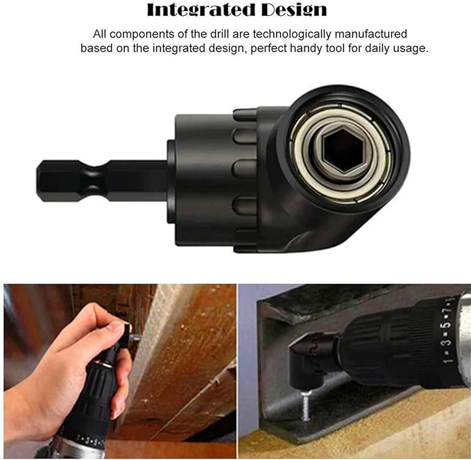 105 Degree Right Angle Drill Adapter Set, 1/4-1/2 Inch Socket Adapters - Image 2