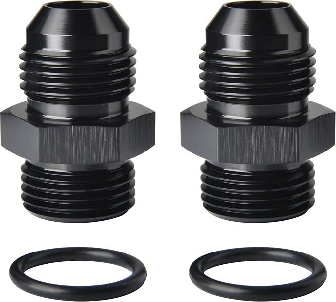 8AN Male Flare to 8AN ORB O-ring Boss Fuel Pump Rail Adapter Fitting Aluminum by Podavelle
