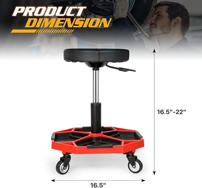 Magshion Adjustable Mechanics Stool - Image 3