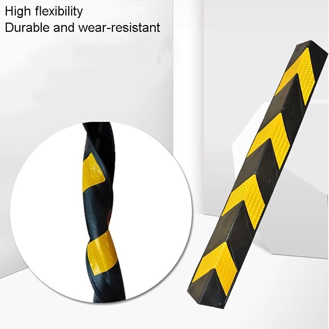 XPLKQXE Reflective Rubber Wall Corner Guard, Rubber Wall Protector Corner - Image 5
