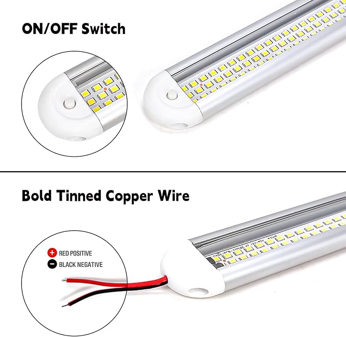 Enclosed Trailer 12v Led Light Bar, 120Leds 1500lm 8W DC 12 Volt Led Strip - Image 3