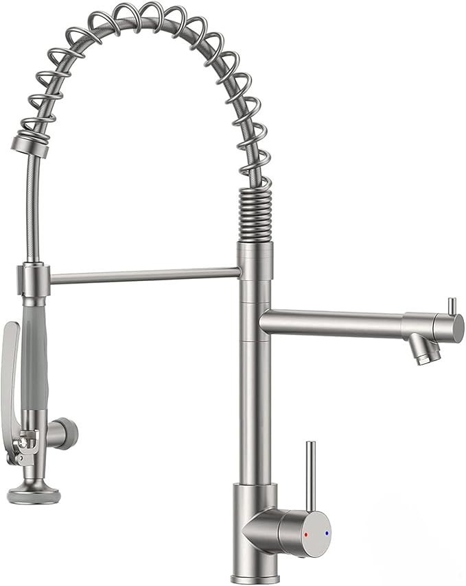 Fapully Commercial Pull Down Kitchen Sink Faucet by Fapully