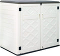 ADDOK 2SG Larger Horizontal Storage Shed Wood-Like, 4.4 x 2.8 ft Outdoor by ADDOK
