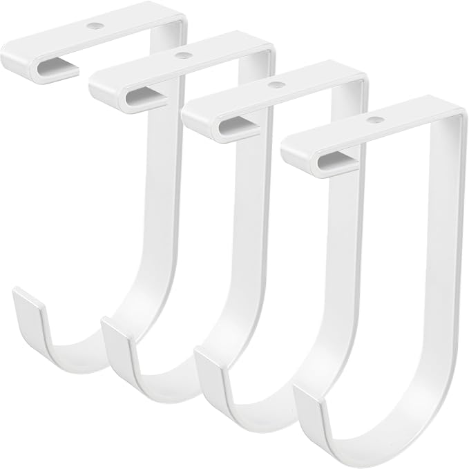 4-Pack Heavy Duty Add-On Flat Hook Accessory by Saderoy