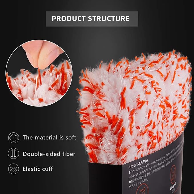 SPTA Microfiber Car Wash Mitt, Plush Fiber Cloth Material, Safe Washing - Image 4