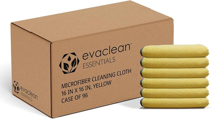 EvaClean Essentials Premium Microfiber Cleaning Cloth 16"x16" by Evaclean
