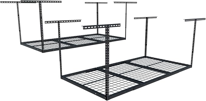 FLEXIMOUNTS 2 Pack 3x6 Overhead Garage Storage Adjustable Ceiling Rack 72" by FLEXIMOUNTS