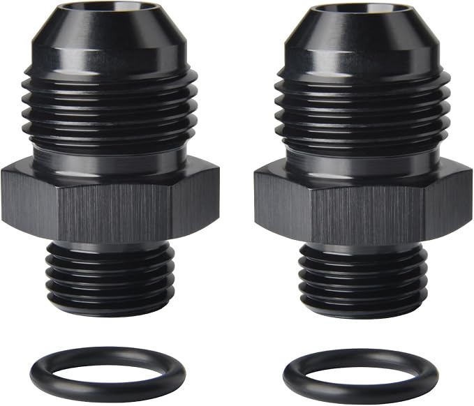 8AN Male Flare to 6AN ORB O-ring Boss Fuel Pump Rail Adapter Fitting Aluminum by Podavelle