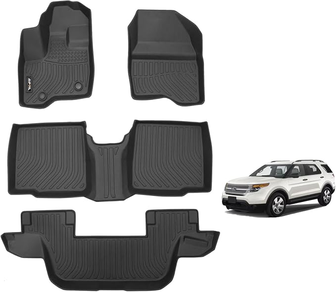 AIPOIL® Floor Mats for 2011-2014 Ford Explorer 7 Seats | All-Weather | Easy to by AIPOIL