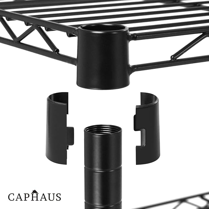 CAPHAUS 3/4/5-Tier Adjustable Height Wire Shelving Unit, Metal Steel Storage - Image 5