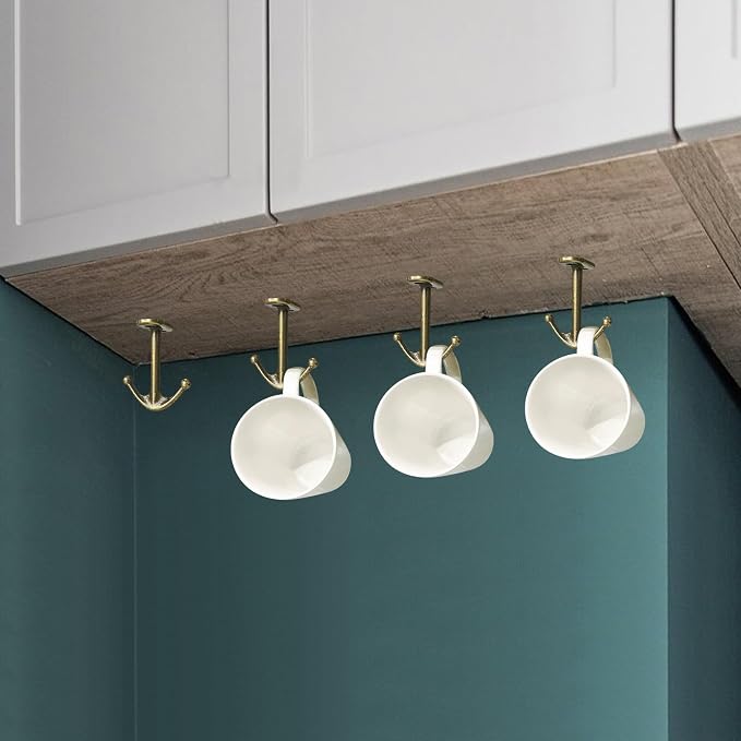 Ball Two Prong Ceiling Hook for Closet Top Bathroom Kitchen Cabinet Garage Pack - Image 7