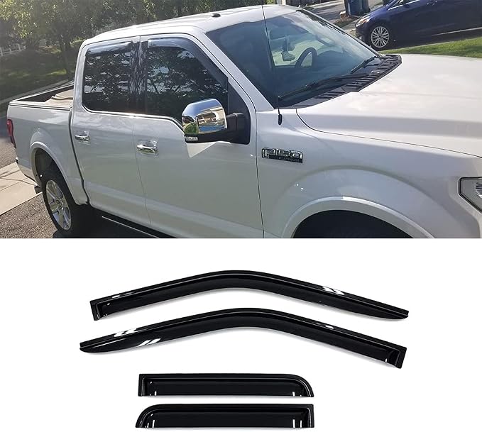 94975 Side Window Wind Deflector, Window Visor fit by Puermto