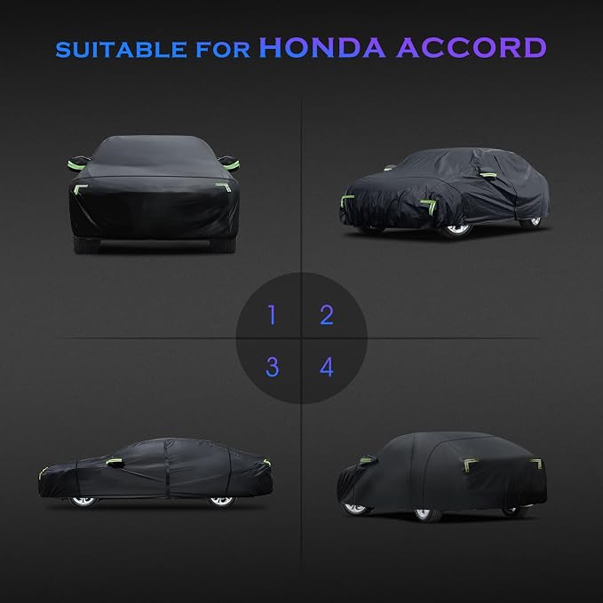 Car Cover Custom Fit for Honda Accord 2001-2025, Toyota Camry 1996-2025 - Image 7