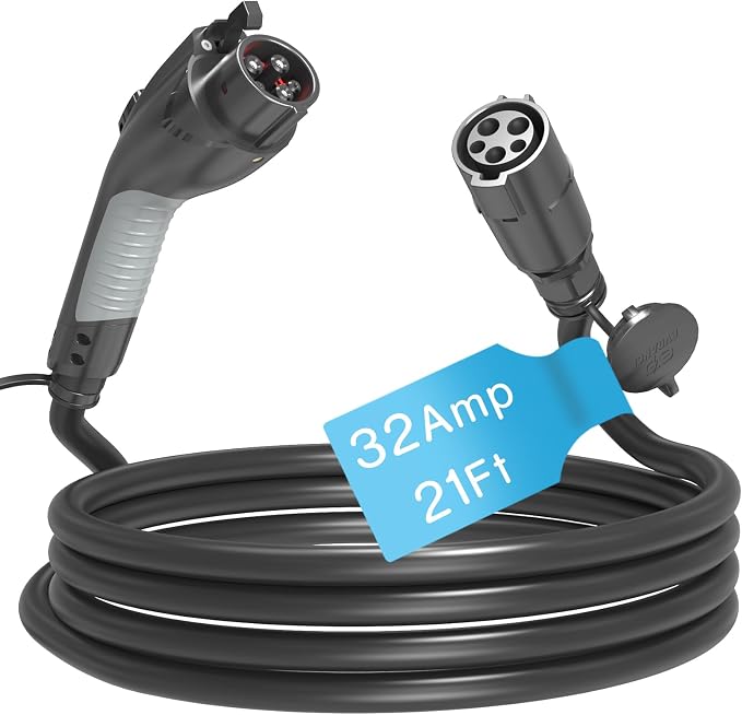 EV Charger Extension Cable, 21ft 32Amp J1772 Extension Cable Compatible by Seguma