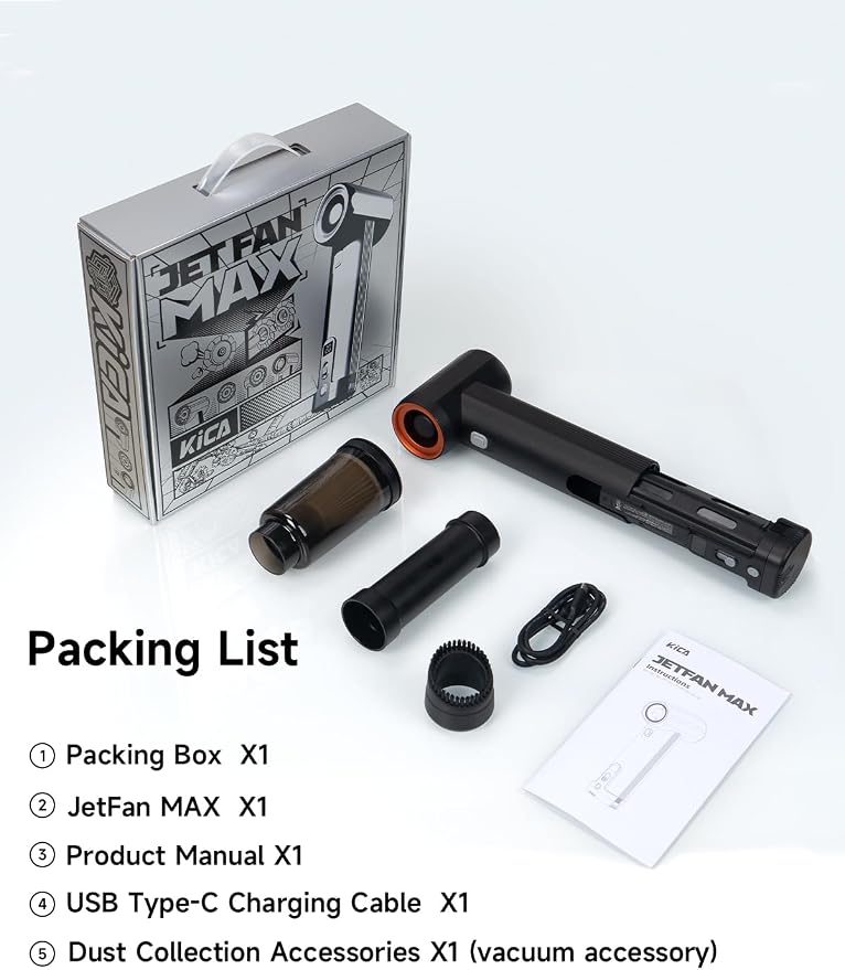 Jet Fan MAX - KiCA Jetfan Car Air Blower and Vacuum Turbo Fan, Electric - Image 7